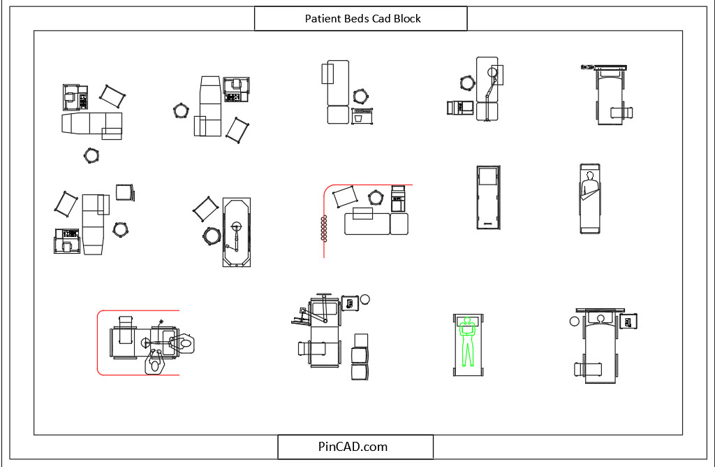 Patient Beds Cad Block