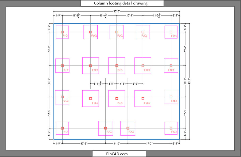 column footing detail drawing