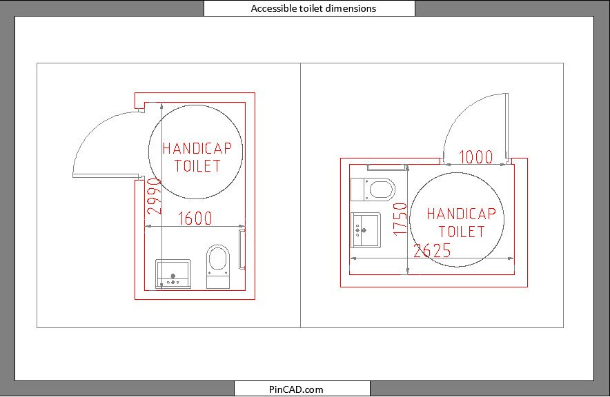 accessible toilet dimensions