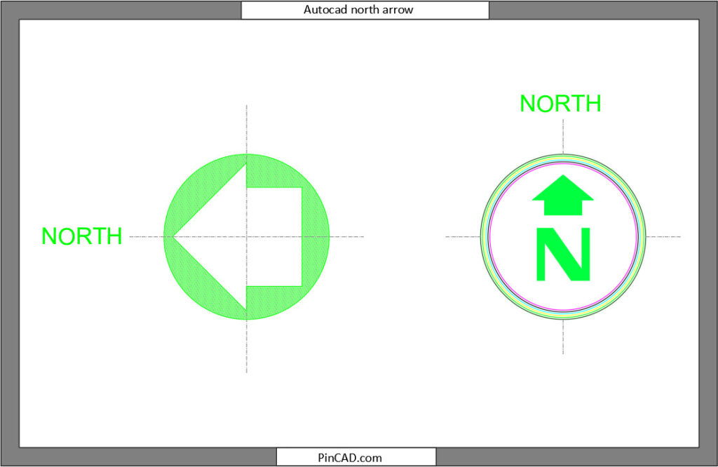 autocad north arrow