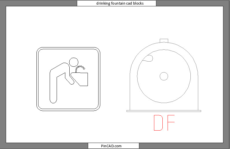 drinking fountain cad blocks