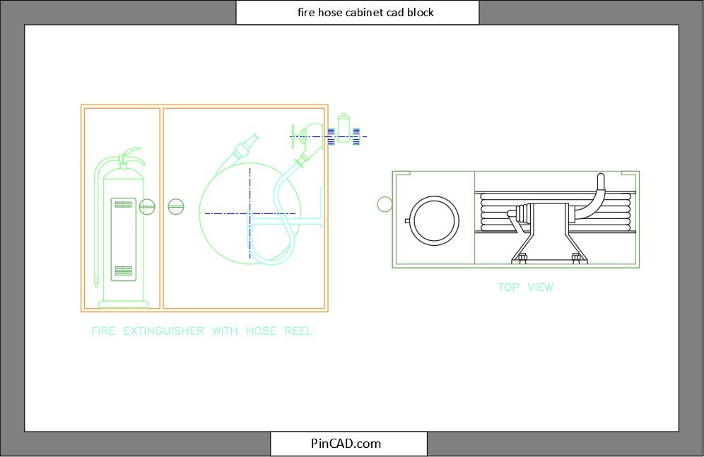 fire hose cabinet cad block