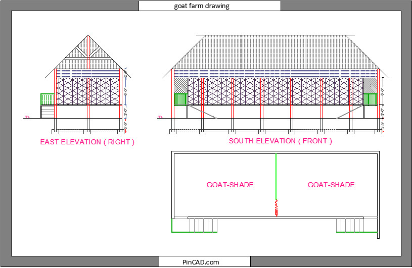 goat farm drawing