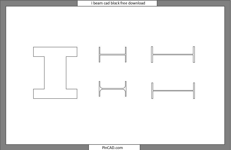 i beam cad block free download