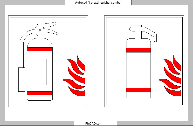 autocad fire extinguisher symbol