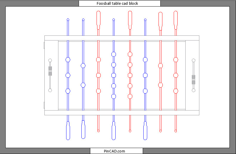 foosball table cad block