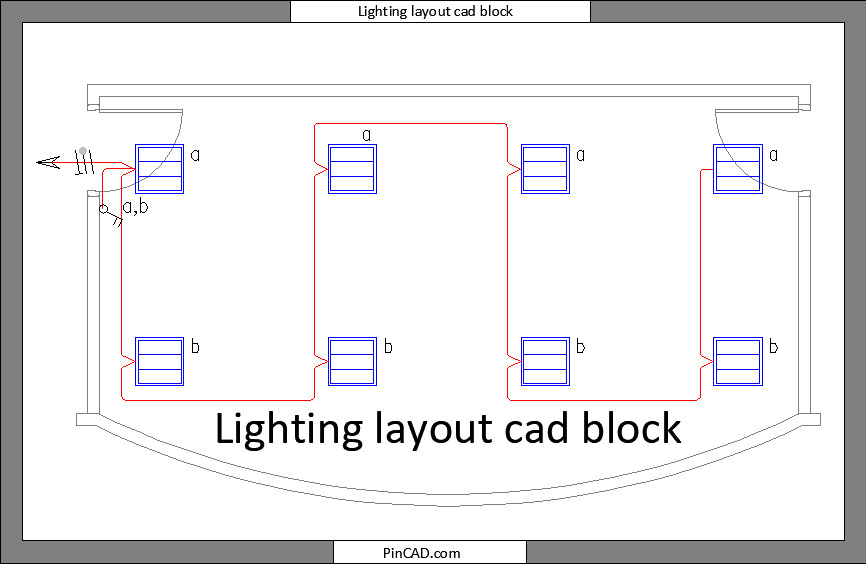 lighting layout cad block
