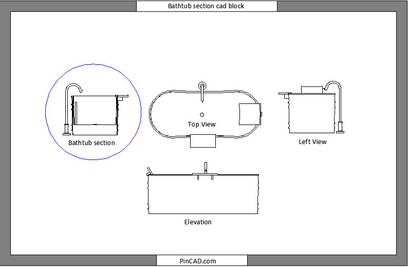 bathtub section dwg