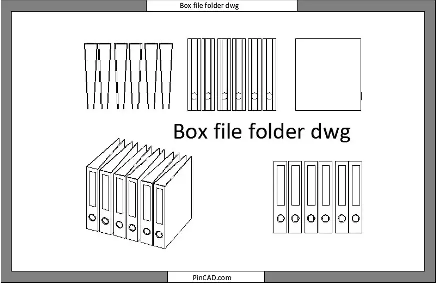 box file folder dwg
