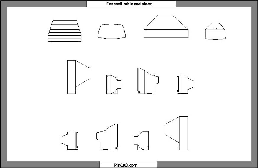 crt television cad block