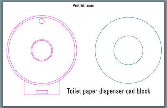 toilet paper dispenser cad block