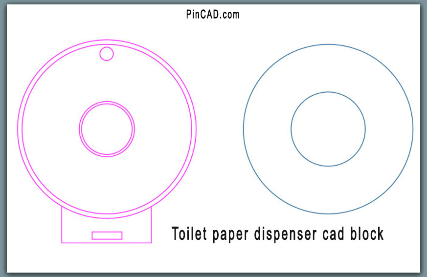 toilet paper dispenser cad block