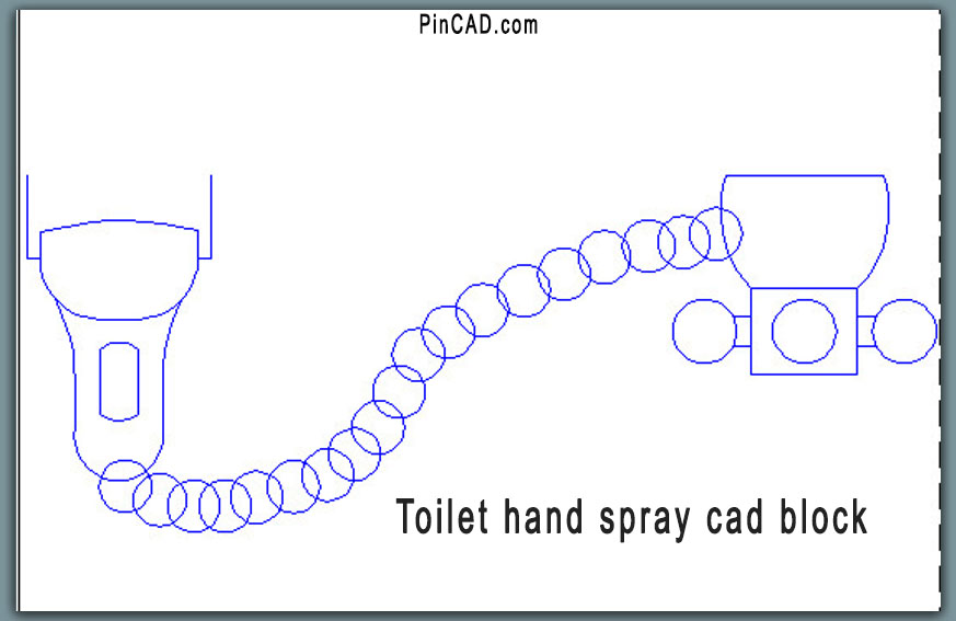 Toilet hand spray cad block