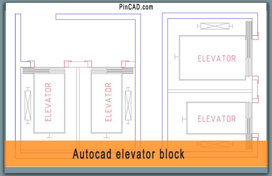 autocad elevator block