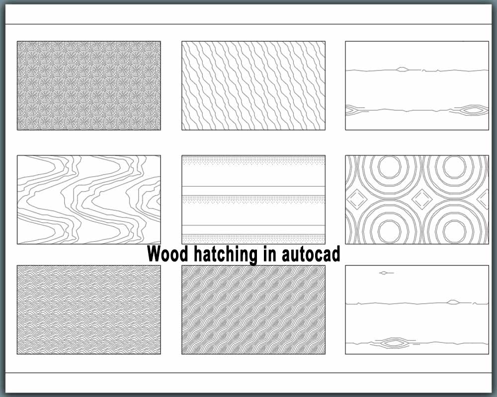 wood hatching in autocad