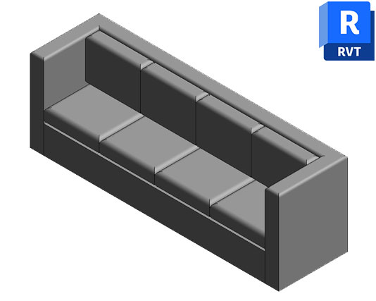4 seater sofa revit family