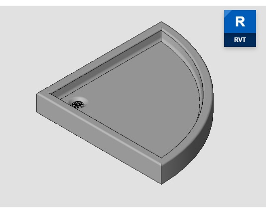 Corner Basin Shower Revit Family