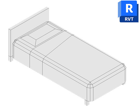 Single bed revit family