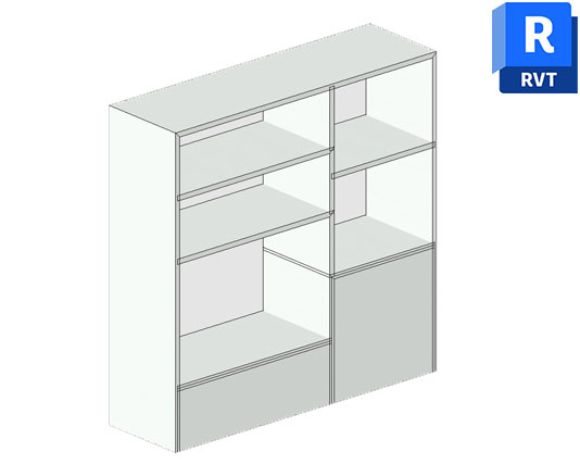 book shelf revit family