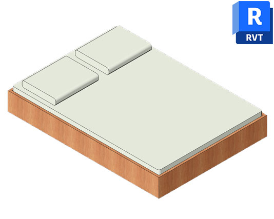 double bed revit family-03