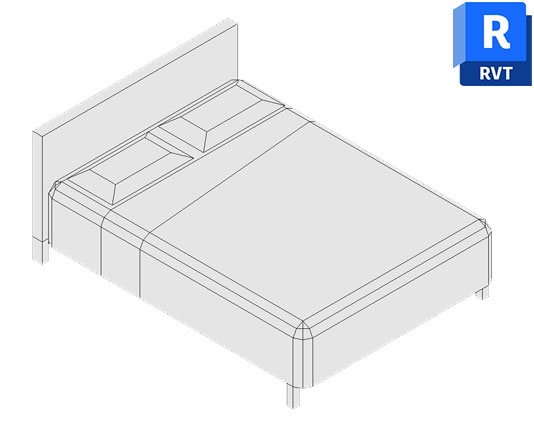 double bed revit family