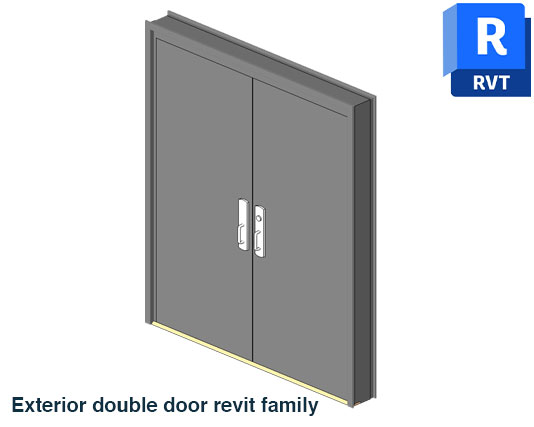 exterior double door revit family