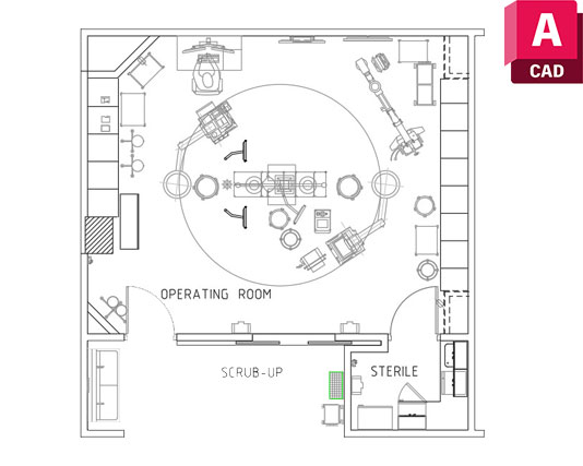 operating room cad block