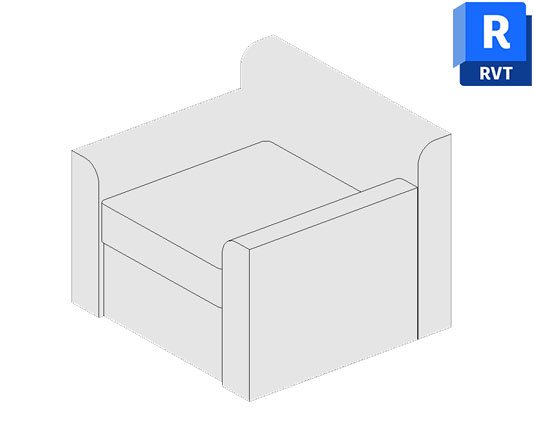 single seater sofa revit