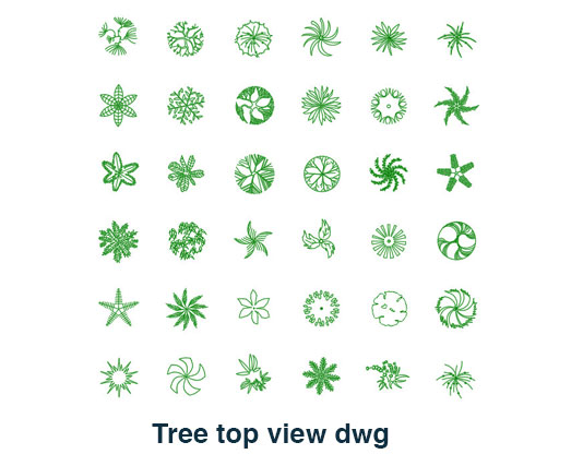 tree top view dwg