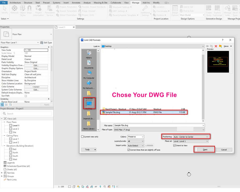 Use the Link CAD Command-2